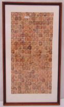 A framed composite of Victorian Penny Red stamps 240 stamps AA-JL