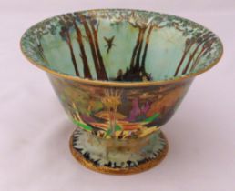 Wedgwood Fairyland lustre bowl of customary form on raised circular base, marks to the base, 14cm (