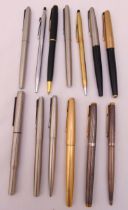 A quantity of pens to include Parker and Cross (13)