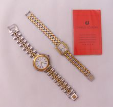 Charles Jourdan a gentlemans stainless steel bracelet wristwatch and a ladies stainless steel