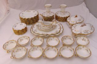 Royal Crown Derby Normandie pattern dinner service for twelve place settings to include plates,