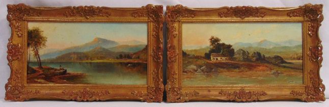 Edwin Alfred Pettitt two framed oils on canvas of country landscapes, signed bottom right, 21.5 x