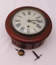 A waiting room wall clock single train movement with enamel dial and Roman numerals, to include