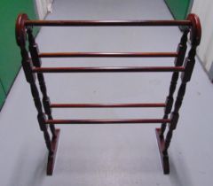 Mahogany towel rail of customary form, 77 x 62 x 29cm