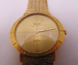 Rolex Celini gentlemans 18ct yellow gold wristwatch on an articulated 18ct gold bracelet, approx