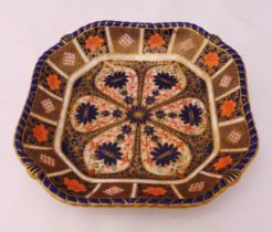 Royal Crown Derby Imari pattern shaped square dish, 23cm (w)