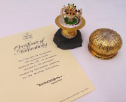 Christopher Lawrence hallmarked silver and enamel Surprise 1982 Easter Mushroom, limited edition