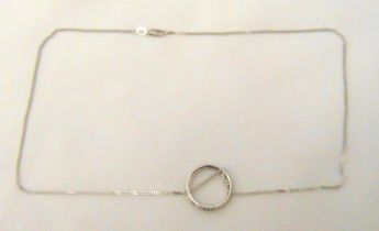 9ct white gold and diamond pendant necklace, approx total weight 3.9g