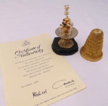 Christopher Lawrence hallmarked silver and enamel Surprise 1980 Woodland Tree Christmas Mushroom,