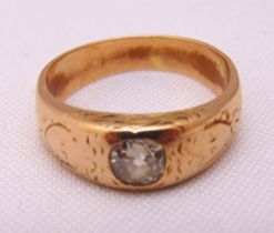 14ct gold and diamond ring, approx total weight 8.0g