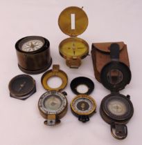 A quantity of compasses of various form and style (6)