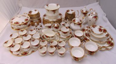 Royal Albert Old Country Roses dinner and tea service to include plates, bowls, cups, saucers,