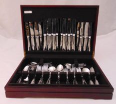 A canteen of stainless steel flatware for six place settings
