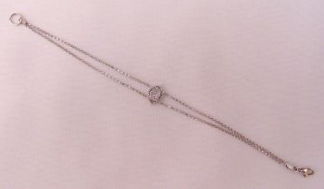 18ct white gold and diamond bracelet, approx total weight 4.1g