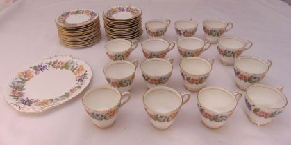 Paragon Country Lane teaset to include cups, saucers, plates and a cake plate (42)