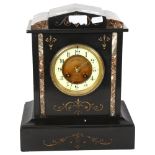 BENETFINK & COMPANY LONDON RETAILER - a Victorian 2-colour slate and marble mantel clock, with