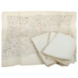 A quantity of Ordnance Survey maps taken from the Geographical Section of General Staff No. 3907,