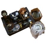 A boxful of clocks and clock parts