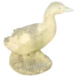 A concrete duck figure, 38.5cm