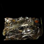 A quantity of silver plated spoons, ladles, collector's spoons etc