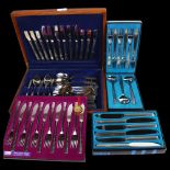 VINERS - a quantity of stainless steel cutlery including canteen for 6 people, and 3 other boxed