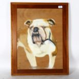 Clive Fredriksson, acrylic on board, Bulldog, 68cm x 55cm overall, framed