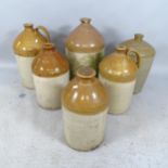 Six various stoneware jars. Tallest 59cm.