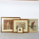 4 various pictures to include a watercolour on card, portrait of Thaddeus Koscruszkoi, and James