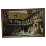 Fred Taylor, lithograph, study of York, 80cm x 121cm, framed