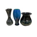 *DESC AMENDMENT* *3* mid-century iridescent glass vases, including Eisch, Alum Bay and