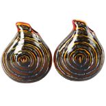 Anita Harris Art Pottery, a pair of stylised pebble vases, signed and stamped to base, height 23cm
