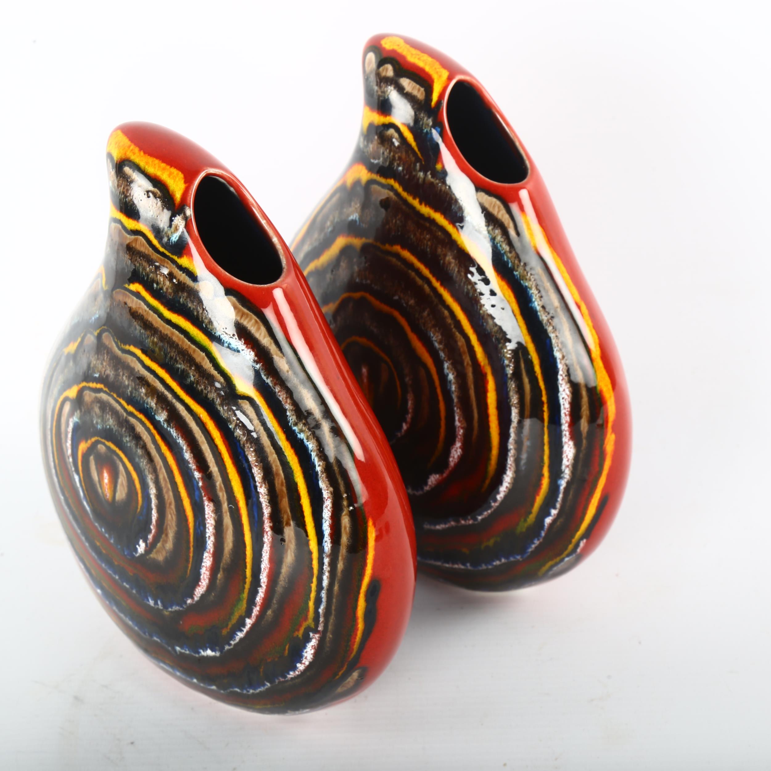 Anita Harris Art Pottery, a pair of stylised pebble vases, signed and stamped to base, height 23cm - Bild 2 aus 4