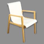 Alvar Aalto, a modernist plywood Hallway chair, model 403 by Artek, with makers label, made 2008,