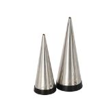 Pierre Forsell for Gense, Sweden, a pair of stainless steel and black bakelite salt and pepper