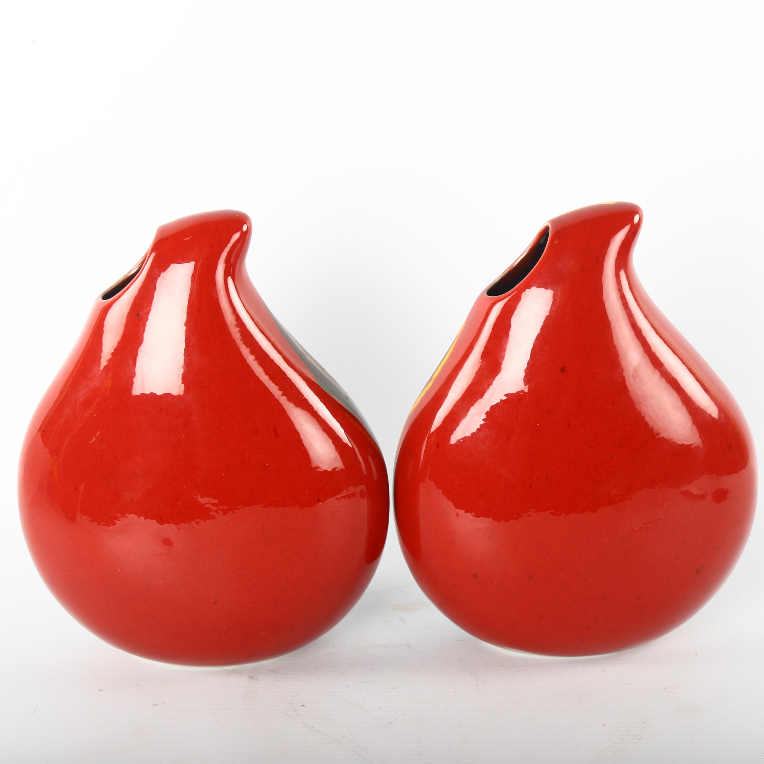 Anita Harris Art Pottery, a pair of stylised pebble vases, signed and stamped to base, height 23cm - Bild 3 aus 4