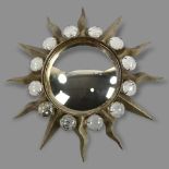 Mark Brazier-Jones (b 1956) a convex Zodiac Mirror, produced circa 1995, patinated steel frame