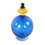 Bob Crooks for First Glass, a blue glass scent bottle, designed 1990s', height