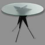 Vincent Martinez for Punt Mobles, Spain, a 1980s' Halley post-modern dining table, with rough cast