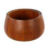 Jens Quistgaard for Dansk Design, a 1950s' teak salad bowl, makers stamp to base, diameter 21cm