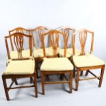 A set of 6 Georgian Hepplewhite style country dining chairs