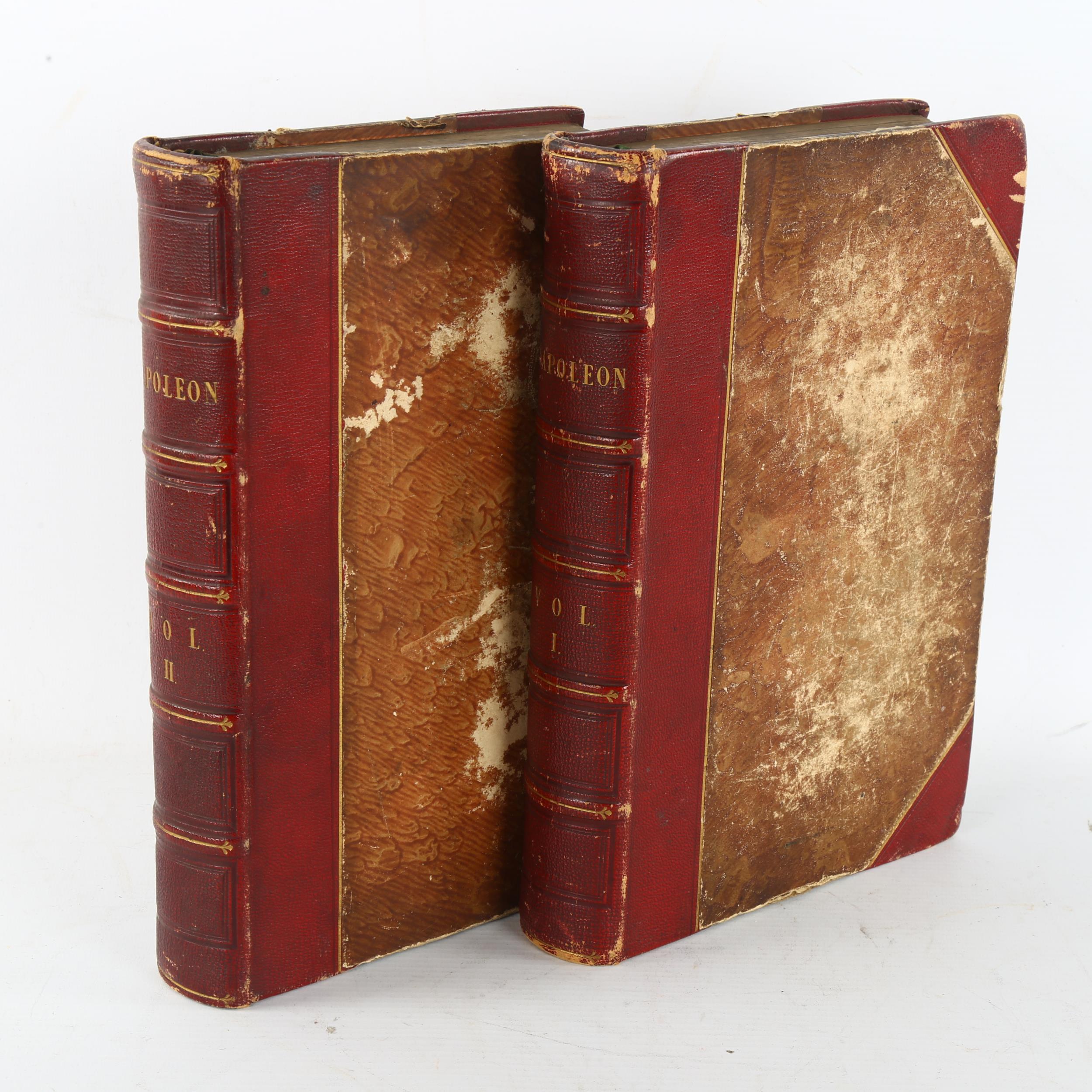 History Of Napoleon, by George Bussey, published by Joseph Thomas 1840, 2 volumes, half leather- - Image 3 of 3