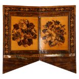 A 19th century Tunbridge Ware bookstand with floral panels, height 21cm