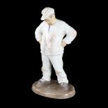B&G Danish porcelain figure of a farmer, height 28cm