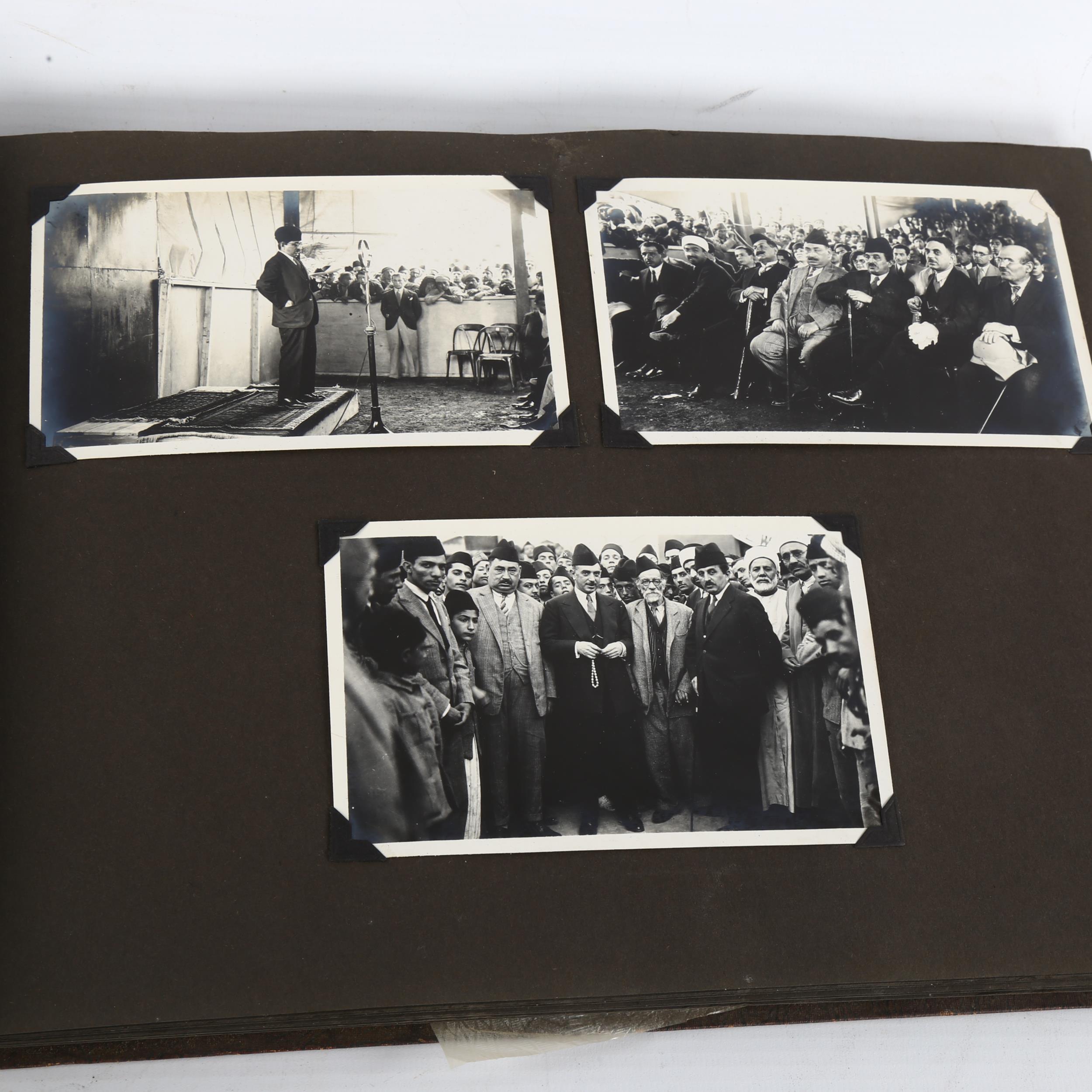 A photo album of circa early 1930s' photos from Iraq, most of dignitaries including King Faisal I - Image 3 of 3