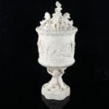 ** Withdrawn** A First Period Belleek "Prince of Wales" Ice pail and cover,