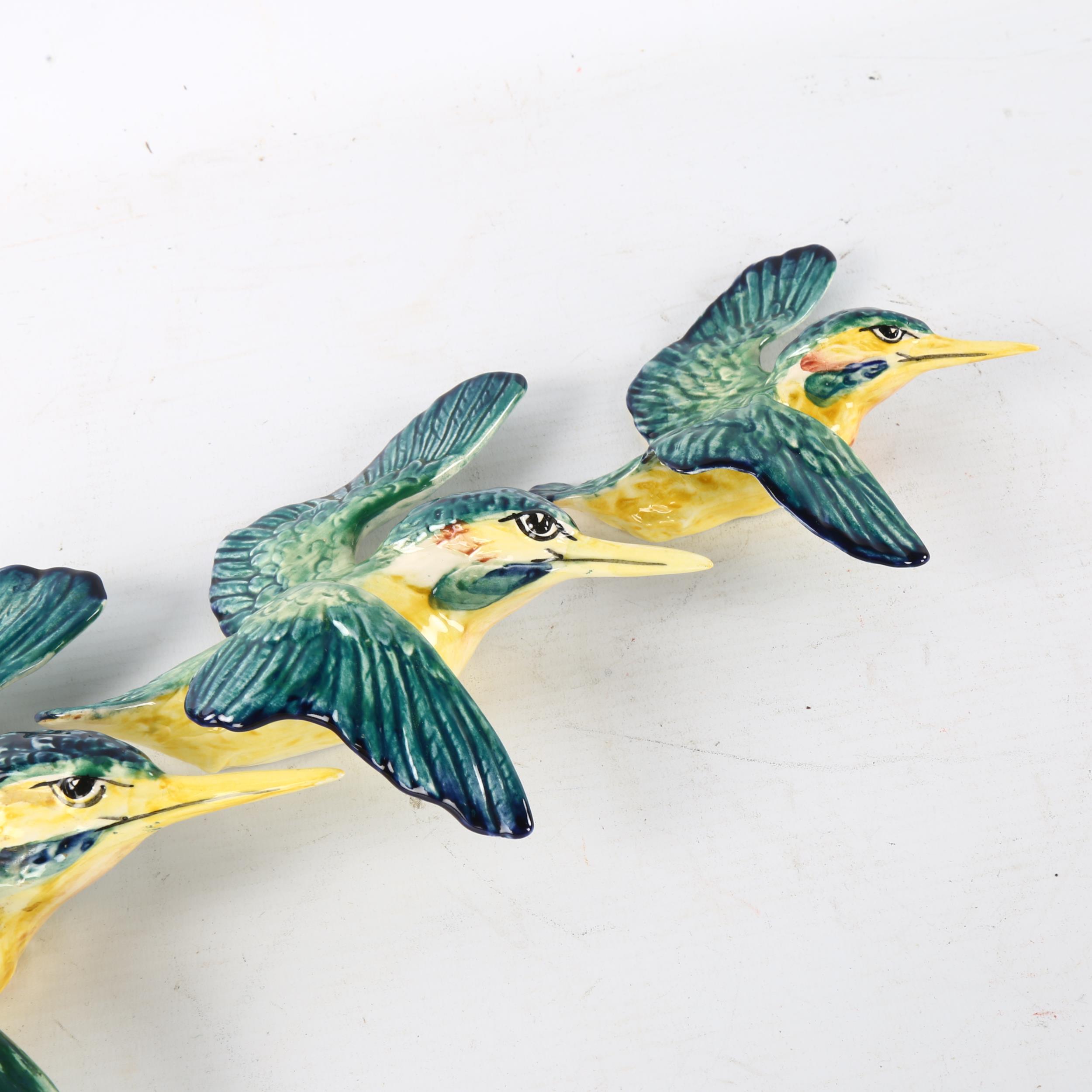 A set of 3 Beswick wall-hanging Kingfishers, model 729-1-2-3, makers marks, longest 20cm - Image 2 of 3