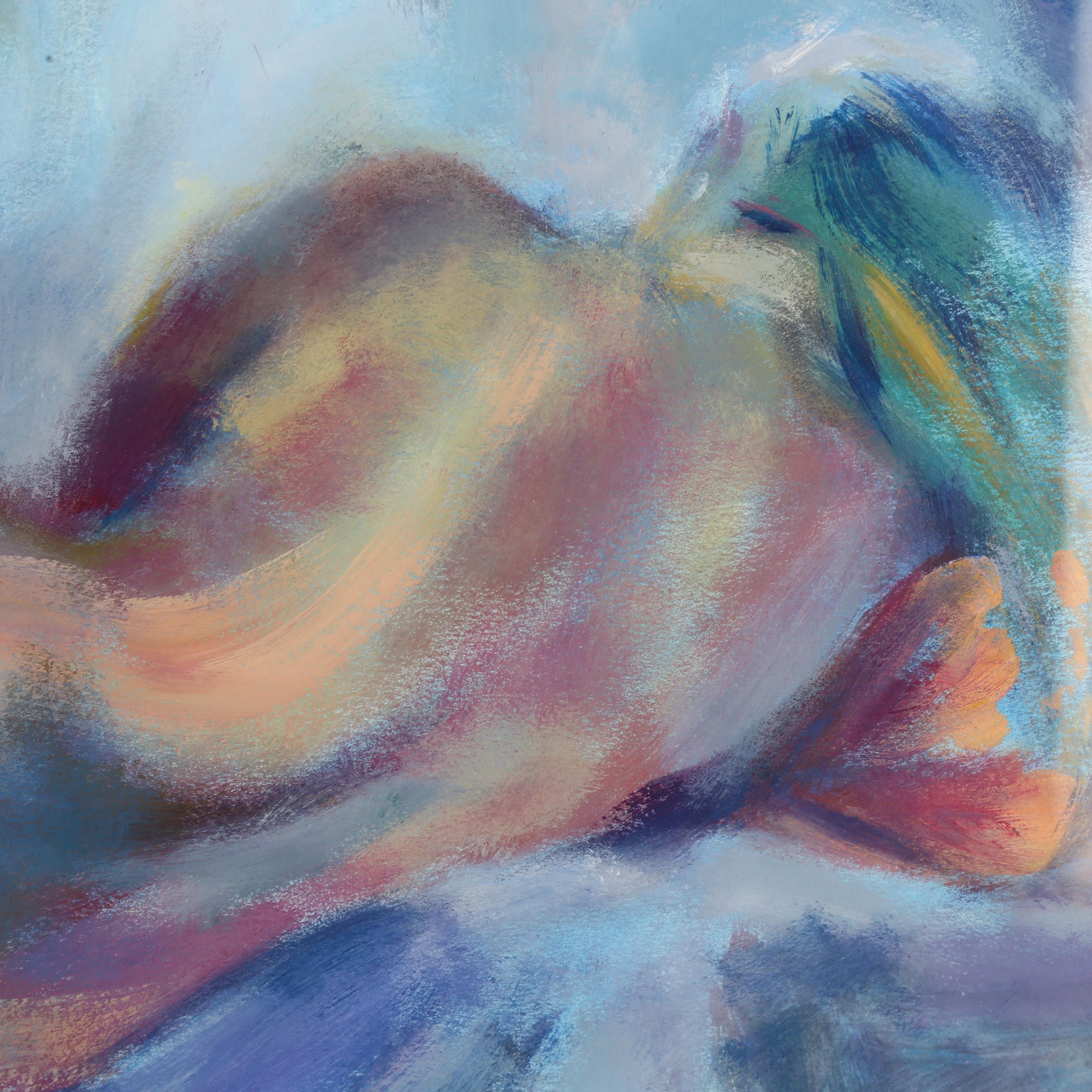 Judy Dewsbury, nude life study, oil on paper, signed and dated 2009, 40cm x 60cm, framed Good - Image 4 of 4