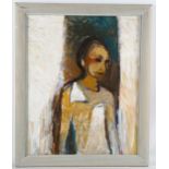 Frank Beanland (1936 - 2019), figure study, oil on board, inscribed verso 2005, 50cm x 40cm, framed