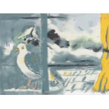 Diane Hoskins, gulls, colour screenprint, signed in pen, no. 2/20, 37cm x 50cm, framed Good