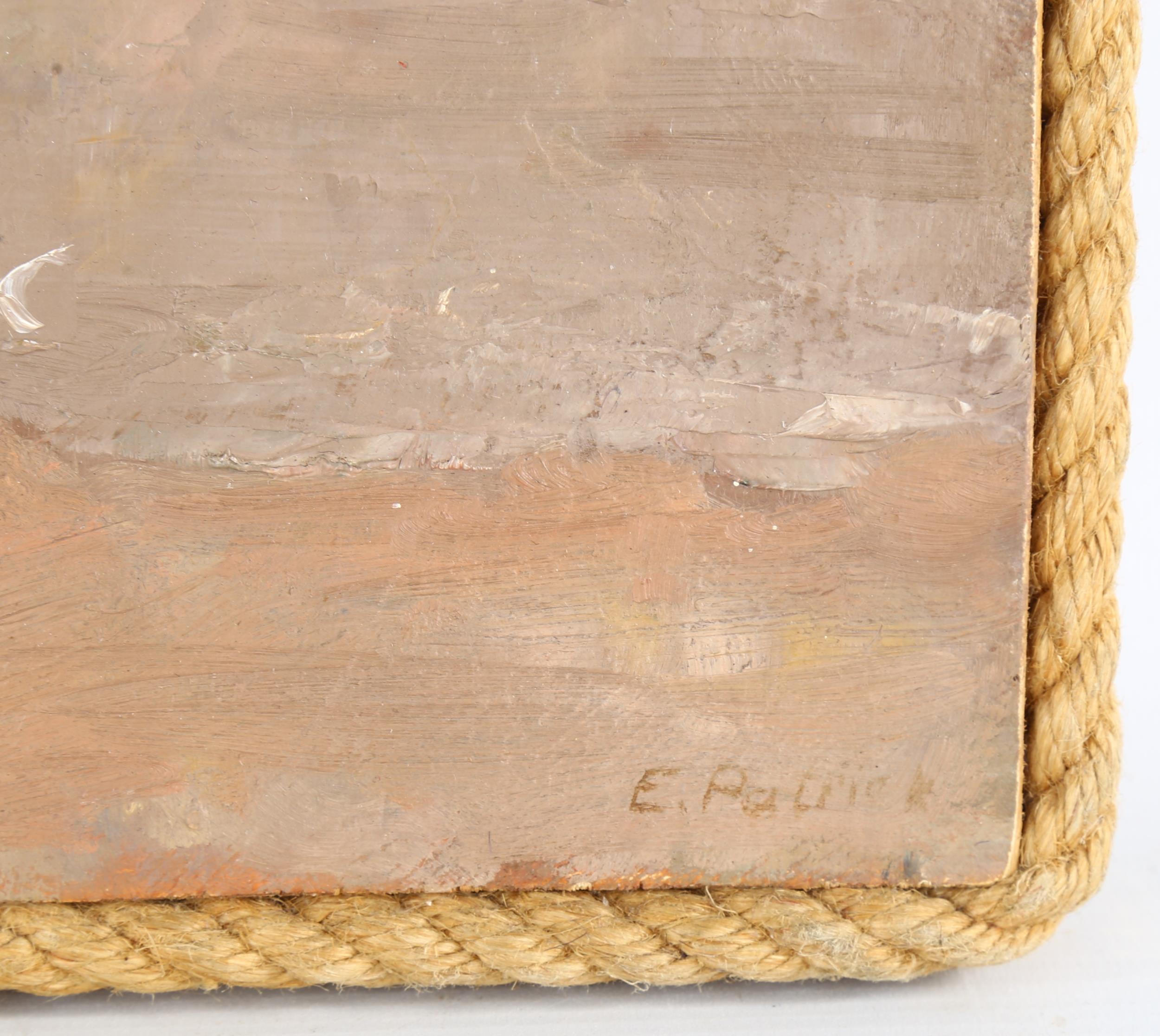 Emily Patrick (born 1959), The Thames Estuary, oil on board, signed, 30cm x 25cm, rope frame, - Image 2 of 4